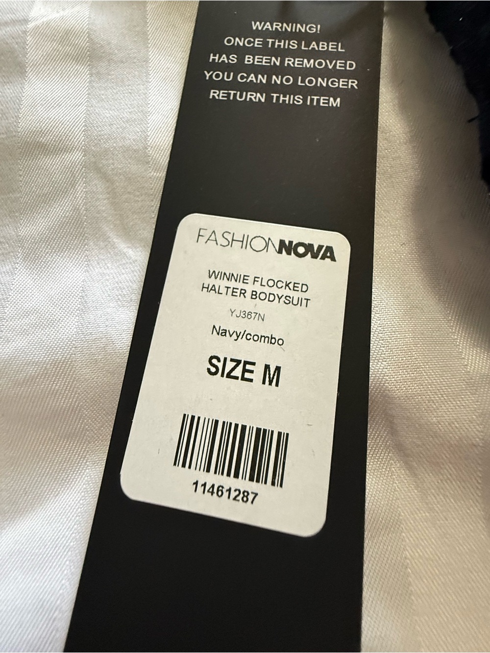 Fashion Nova Navy Leopard Velvet Bodysuit - Picture 2 of 5